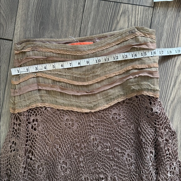 Sweet by Miss Me Brown Crochet Fringe Skirt - Picture 6 of 9